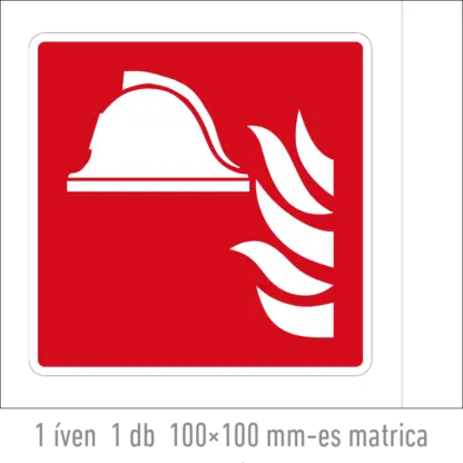 Tűzoltó felszerelés matrica / tábla (ISO 7010-F004 piktogram)