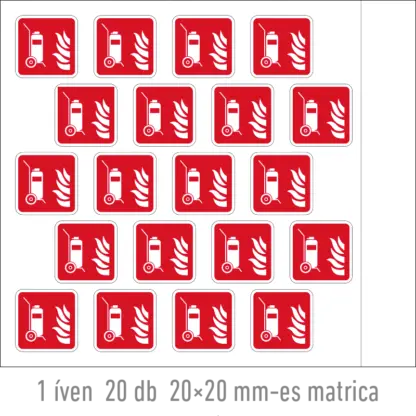 Kerekes tűzoltó készülék matrica / tábla (ISO 7010-F009 piktogram)