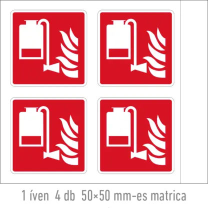 Hordozható habfújó egység matrica / tábla (ISO 7010-F010 piktogram)