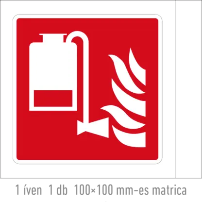 Hordozható habfújó egység matrica / tábla (ISO 7010-F010 piktogram)