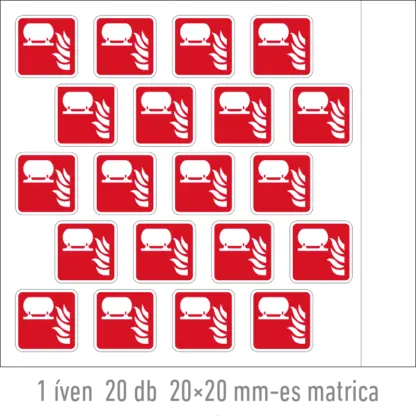 Rögzített tűzoltókészülék-berendezés matrica / tábla (ISO 7010-F012 piktogram)