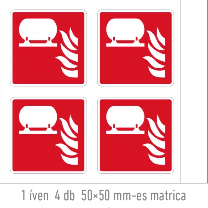 Rögzített tűzoltókészülék-berendezés matrica / tábla (ISO 7010-F012 piktogram)