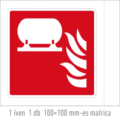 Rögzített tűzoltókészülék-berendezés matrica / tábla (ISO 7010-F012 piktogram)