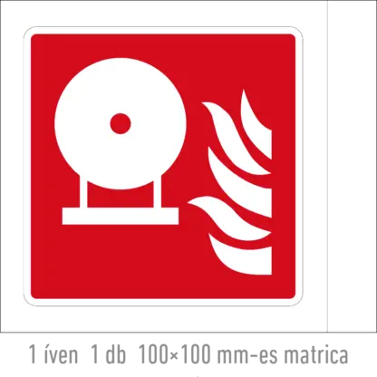 Rögzített tűzoltókészülék-palack matrica / tábla (ISO 7010-F013 piktogram)