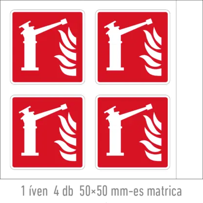 Vízágyú matrica / tábla (ISO 7010-F015 piktogram)