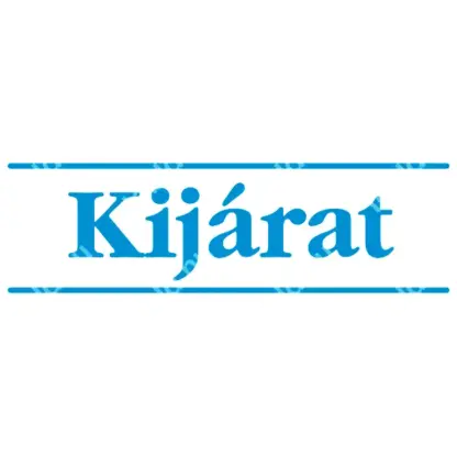 Kijárat matrica / tábla (kék/fehér
