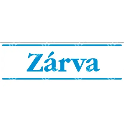 Zárva matrica / tábla (kék/fehér