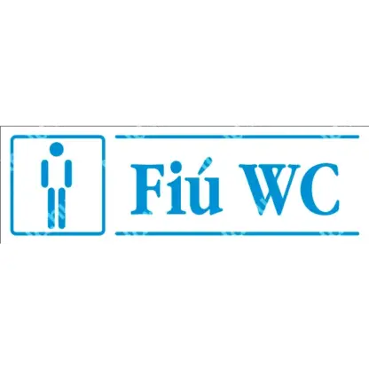 Fiú WC matrica / tábla (kék/fehér