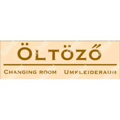 Öltöző matrica / tábla (bézs/barna