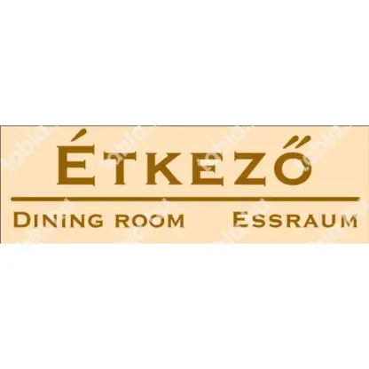 Étkező matrica / tábla (bézs/barna