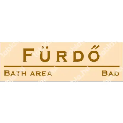 Fürdő matrica / tábla (bézs/barna