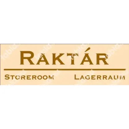 Raktár matrica / tábla (bézs/barna