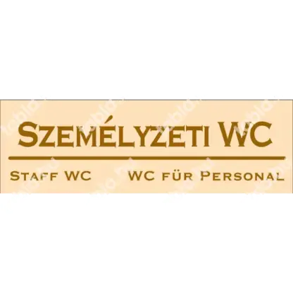 Személyzeti WC matrica / tábla (bézs/barna