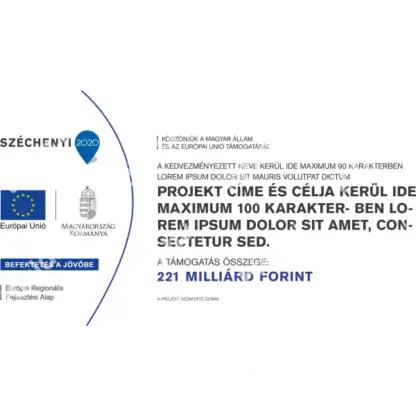 SZÉCHENYI 2020 "B" típusú hirdetőtábla (keret nélkül)