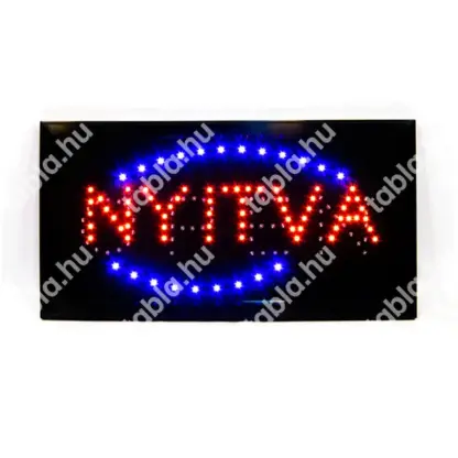 NYITVA / OPEN (dupla feliratos) LED tábla