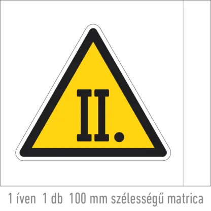 II. tűzveszélyességi fokozat matrica (piktogram)