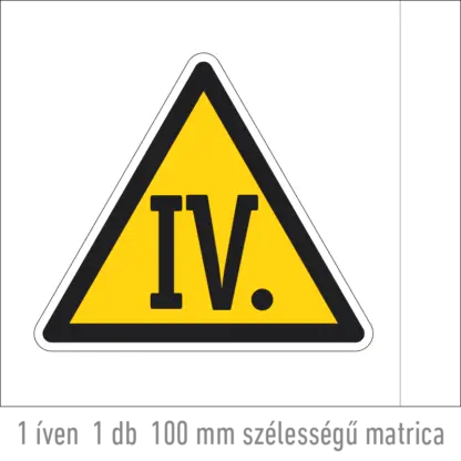 IV. tűzveszélyességi fokozat matrica (piktogram)