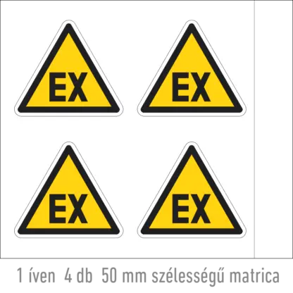 Robbanásveszélyes légkör! matrica (piktogram)