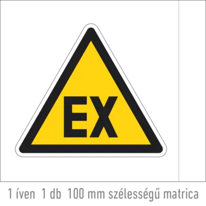 Robbanásveszélyes légkör! matrica (piktogram)