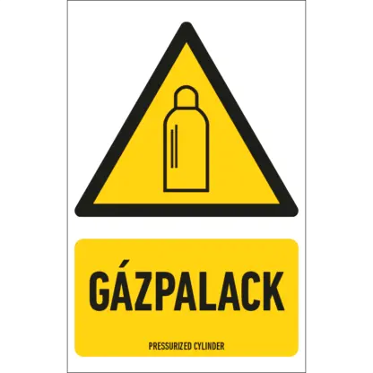 Gázpalack matrica / tábla (piktogram + felirat)
