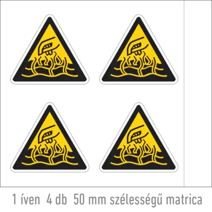 Forró folyadék vagy gőz matrica (piktogram)