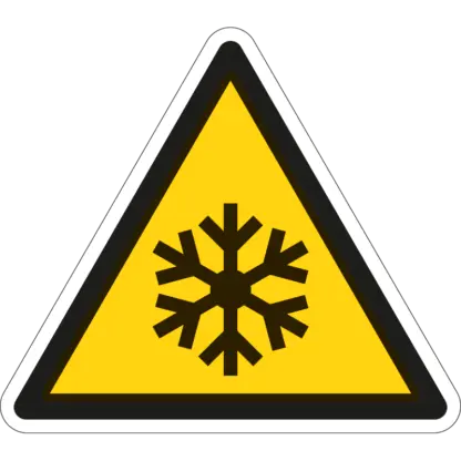 Alacsony hőmérséklet matrica (ISO 7010-W010 piktogram)