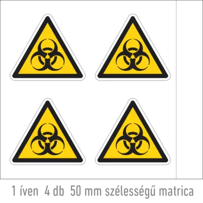 Biológiai veszély! matrica (ISO 7010-W009 piktogram)