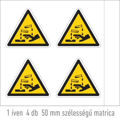 Maró anyag! matrica (ISO 7010-W023 piktogram)