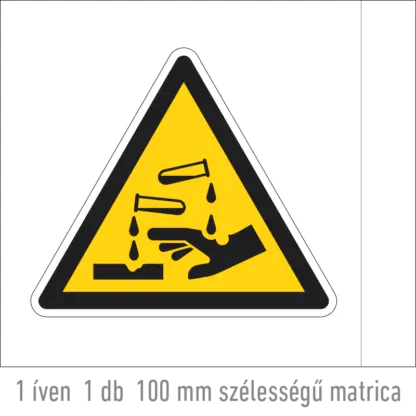 Maró anyag! matrica (ISO 7010-W023 piktogram)