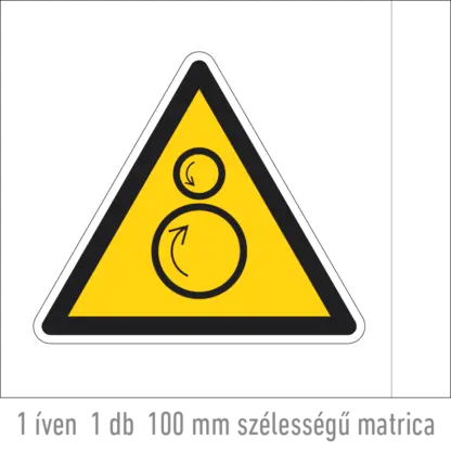 Mozgó gépelemek! matrica (ISO 7010-W025 piktogram)