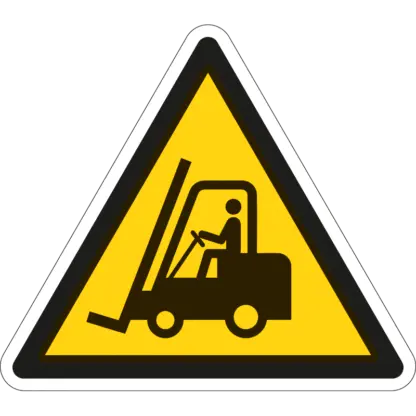 Munkagép-közlekedés! matrica (ISO 7010-W014 piktogram)