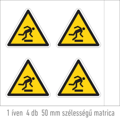 Botlásveszély! matrica (ISO 7010-W007 piktogram)