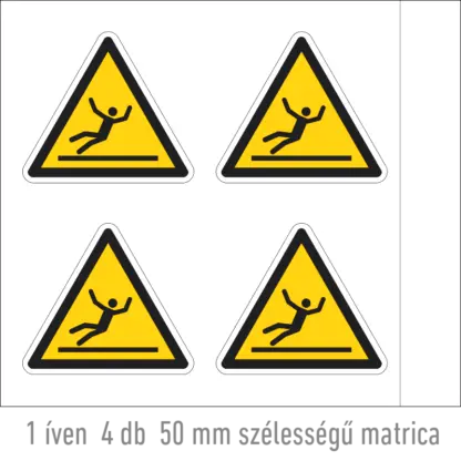 Elcsúszás veszélye! matrica (ISO 7010-W011 piktogram)