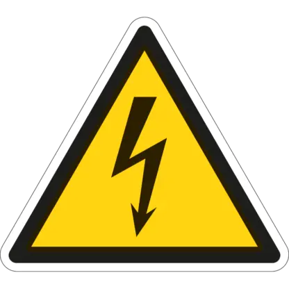 Áramütés veszélye! matrica (ISO 7010-W012 piktogram)