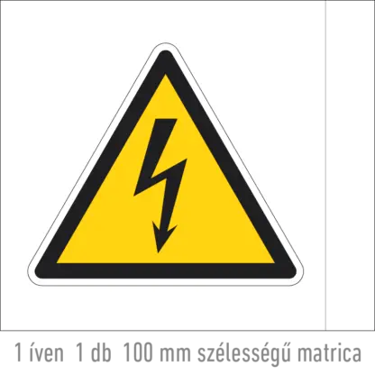 Áramütés veszélye! matrica (ISO 7010-W012 piktogram)