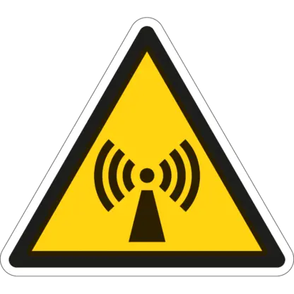 Nem ionizáló sugárzás matrica (ISO 7010-W005 piktogram)