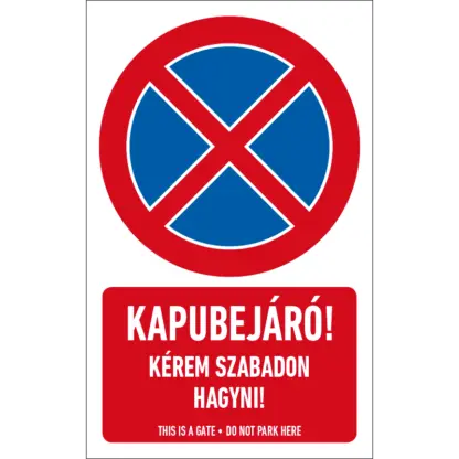 Kapubejáró! Kérem szabadon hagyni! matrica / tábla