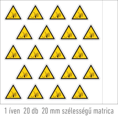 Hirtelen hanghatás matrica (ISO 7010-W038 piktogram)