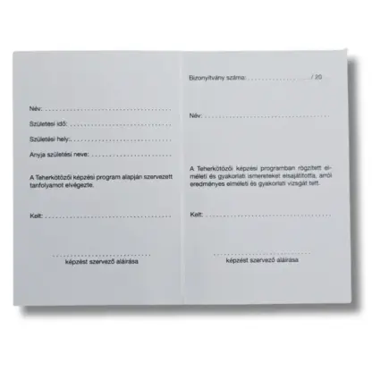 Teherkötözői bizonyítvány - Image 2
