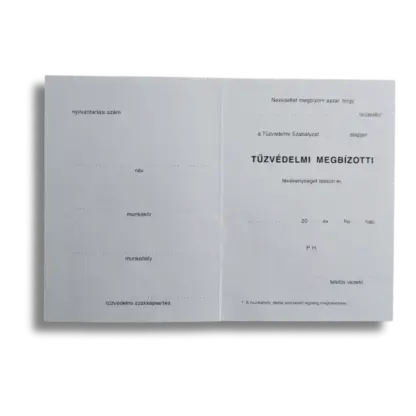 Tűzvédelmi megbízotti igazolvány - Image 2