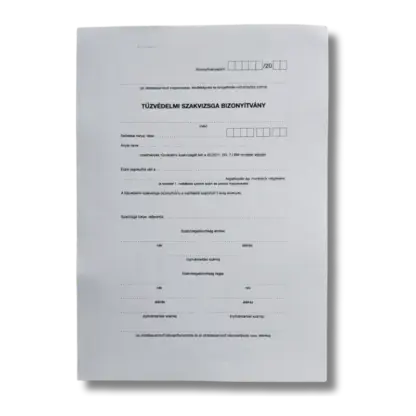 Tűzvédelmi szakvizsga bizonyítvány - Image 2
