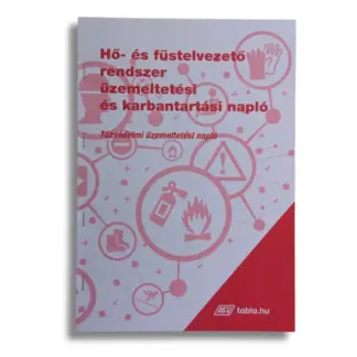 Hő- és füstelvezető rendszer üzemeltetési és karbantartási napló 3 példányos A/4