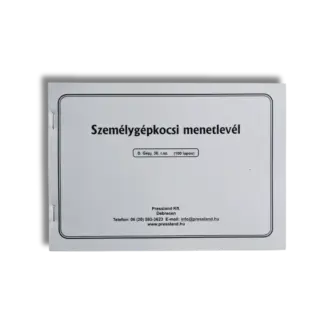 Személygépkocsi menetlevél