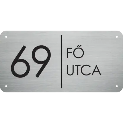 Prémium házszámtábla utcanévvel (Prime 1 mini) 300x150 mm