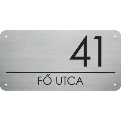 Prémium házszámtábla utcanévvel (Prime 2 mini) 300x150 mm