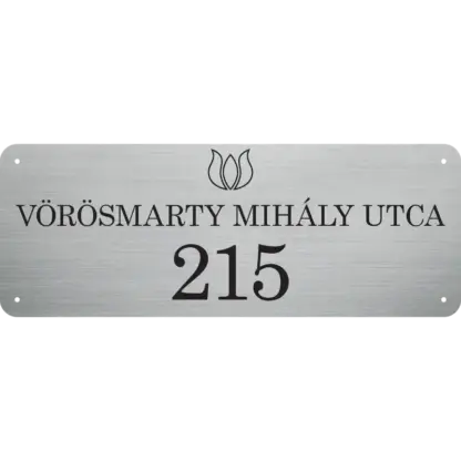 Prémium házszámtábla utcanévvel (Prime 5) 400x150 mm