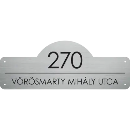 Prémium házszámtábla utcanévvel (Prime 6) 400x150 mm