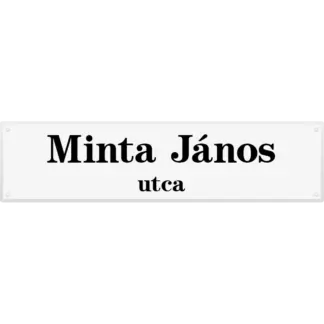 Utcanévtábla peremezett, 600x150 mm