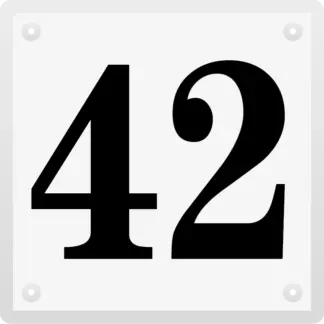 Peremezett házszámtábla, 100x100 mm