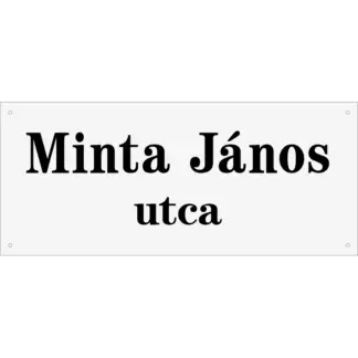 Utcanévtábla doboz, 700x300 mm